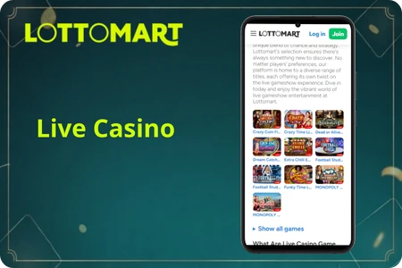 Lottomart live casino