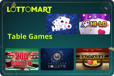 Lottomart table games